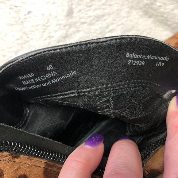 Cole Haan Elyse Ankle Zip Up Bootie, Leopard Calf Hair Size 6 - Picture 6 of 12